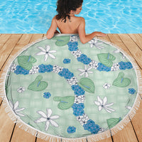 Hawaii Anthurium Tiare Pikake Lei Beach Blanket Omaomao Lauhala Art Pattern LT01 - Polynesian Pride