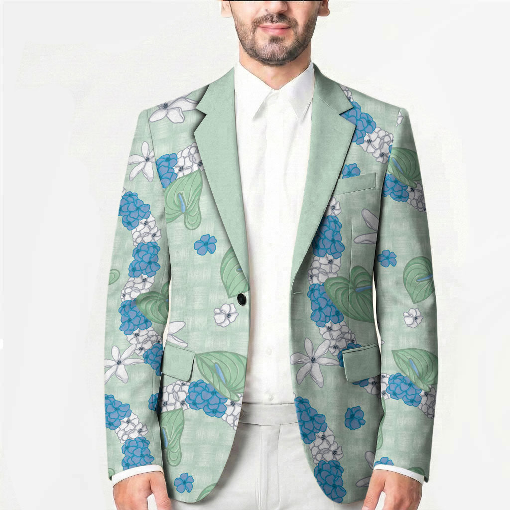 Hawaii Anthurium Tiare Pikake Lei Blazer Omaomao Lauhala Art Pattern