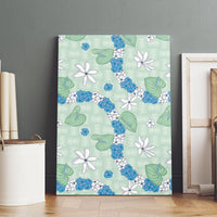 Hawaii Anthurium Tiare Pikake Lei Canvas Wall Art Omaomao Lauhala Art Pattern