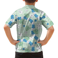 Hawaii Anthurium Tiare Pikake Lei Family Matching Long Sleeve Bodycon Dress and Hawaiian Shirt Omaomao Lauhala Art Pattern LT01 - Polynesian Pride