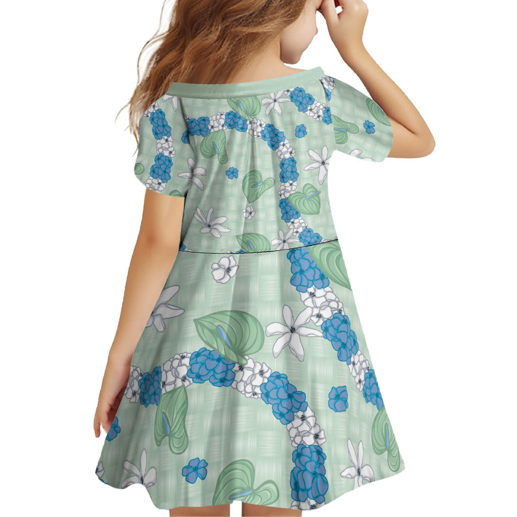 Hawaii Anthurium Tiare Pikake Lei Family Matching Off Shoulder Short Dress and Hawaiian Shirt Omaomao Lauhala Art Pattern