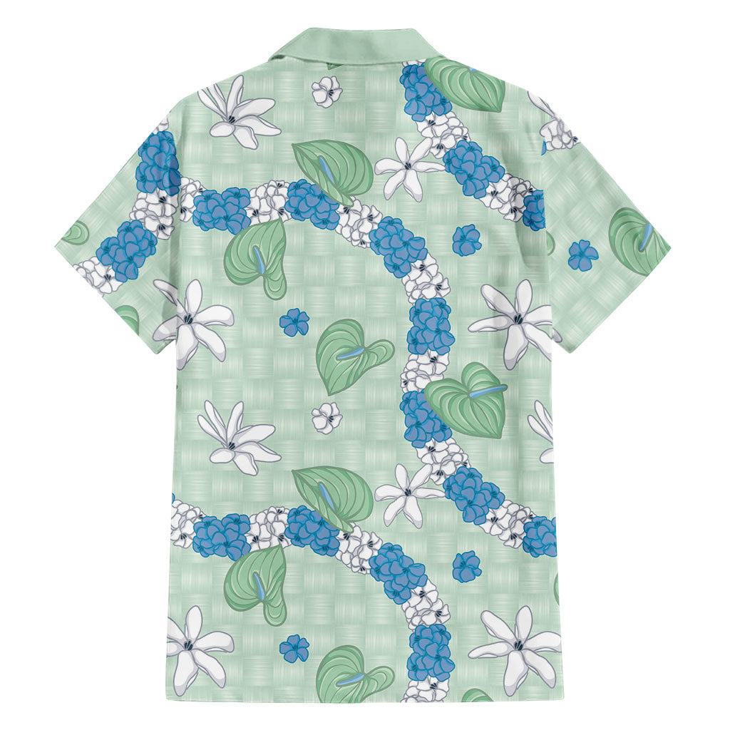 Hawaii Anthurium Tiare Pikake Lei Family Matching Summer Maxi Dress and Hawaiian Shirt Omaomao Lauhala Art Pattern