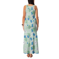 Hawaii Anthurium Tiare Pikake Lei Family Matching Tank Maxi Dress and Hawaiian Shirt Omaomao Lauhala Art Pattern