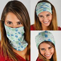 Hawaii Anthurium Tiare Pikake Lei Neck Gaiter Omaomao Lauhala Art Pattern