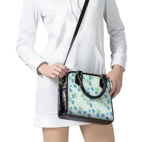 Hawaii Anthurium Tiare Pikake Lei Shoulder Handbag Omaomao Lauhala Art Pattern