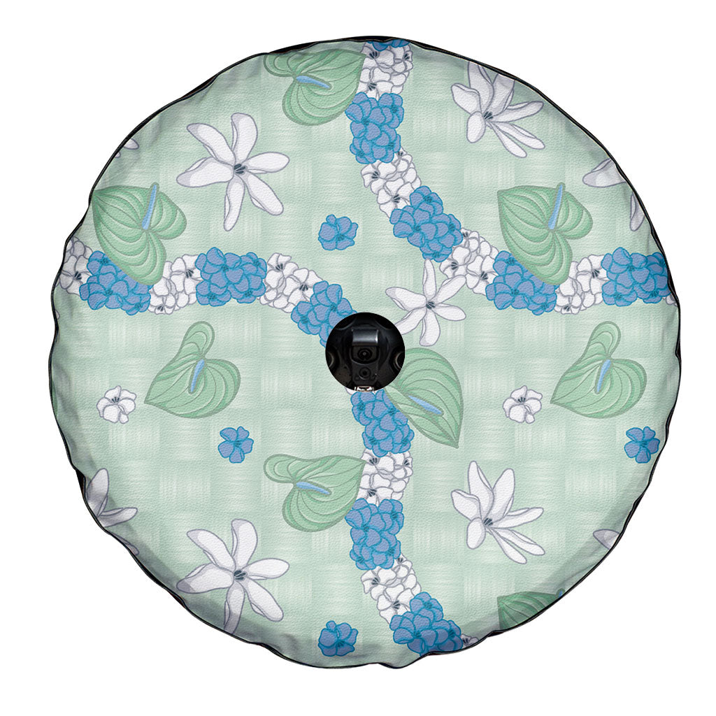 Hawaii Anthurium Tiare Pikake Lei Spare Tire Cover Omaomao Lauhala Art Pattern