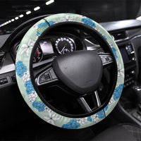 Hawaii Anthurium Tiare Pikake Lei Steering Wheel Cover Omaomao Lauhala Art Pattern