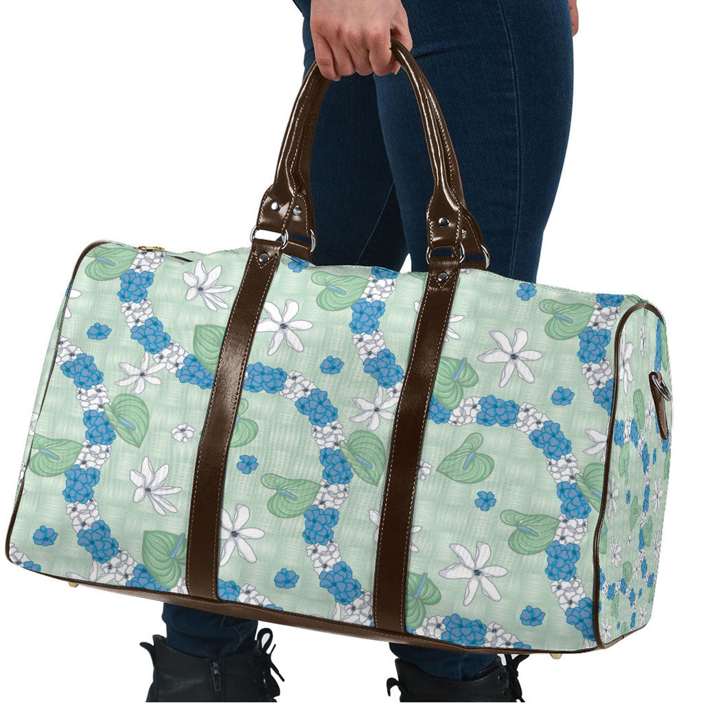 Hawaii Anthurium Tiare Pikake Lei Travel Bag Omaomao Lauhala Art Pattern LT01 - Polynesian Pride