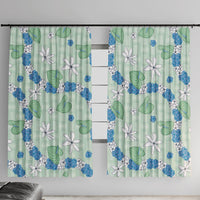 Hawaii Anthurium Tiare Pikake Lei Window Curtain Omaomao Lauhala Art Pattern