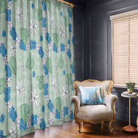 Hawaii Anthurium Tiare Pikake Lei Window Curtain Omaomao Lauhala Art Pattern