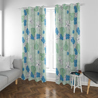 Hawaii Anthurium Tiare Pikake Lei Window Curtain Omaomao Lauhala Art Pattern