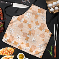 Hawaii Anthurium Tiare Pikake Lei Apron Alani Lauhala Art Pattern
