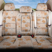 Hawaii Anthurium Tiare Pikake Lei Back Car Seat Cover Alani Lauhala Art Pattern LT01 One Size Orange - Polynesian Pride