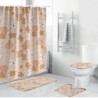 Hawaii Anthurium Tiare Pikake Lei Bathroom Set Alani Lauhala Art Pattern
