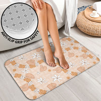 Hawaii Anthurium Tiare Pikake Lei Bathroom Set Alani Lauhala Art Pattern