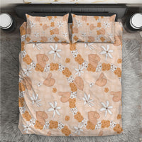 Hawaii Anthurium Tiare Pikake Lei Bedding Set Alani Lauhala Art Pattern LT01 Orange - Polynesian Pride