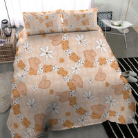 Hawaii Anthurium Tiare Pikake Lei Bedding Set Alani Lauhala Art Pattern LT01 - Polynesian Pride