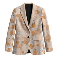 Hawaii Anthurium Tiare Pikake Lei Blazer Alani Lauhala Art Pattern