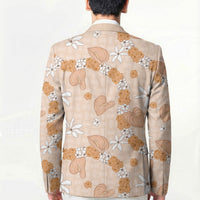 Hawaii Anthurium Tiare Pikake Lei Blazer Alani Lauhala Art Pattern