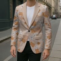 Hawaii Anthurium Tiare Pikake Lei Blazer Alani Lauhala Art Pattern