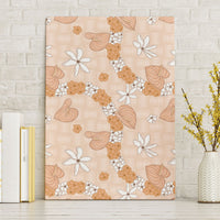 Hawaii Anthurium Tiare Pikake Lei Canvas Wall Art Alani Lauhala Art Pattern