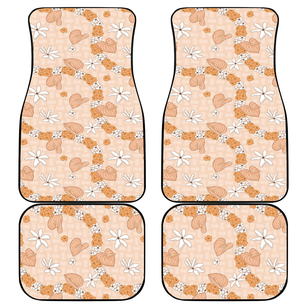 Hawaii Anthurium Tiare Pikake Lei Car Mats Alani Lauhala Art Pattern