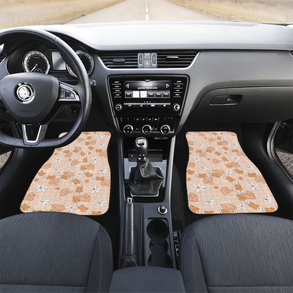 Hawaii Anthurium Tiare Pikake Lei Car Mats Alani Lauhala Art Pattern