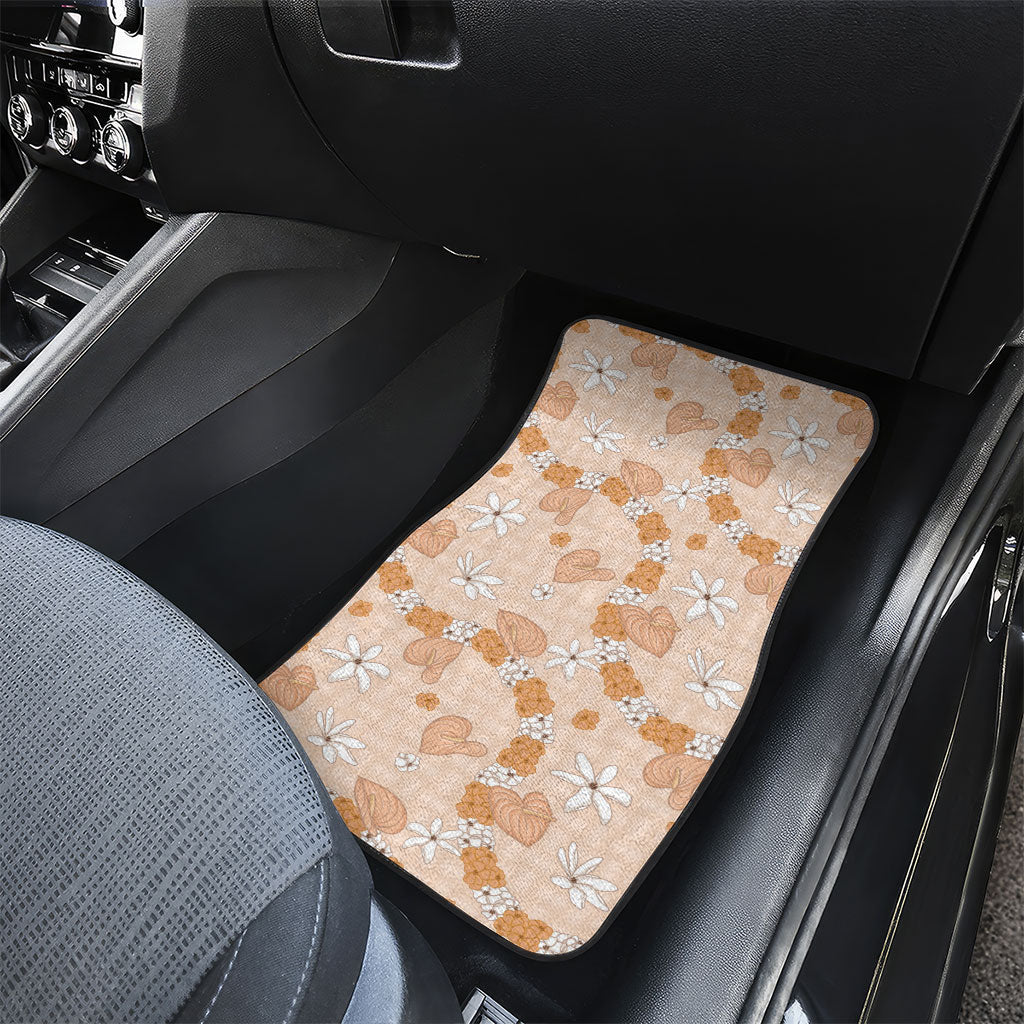 Hawaii Anthurium Tiare Pikake Lei Car Mats Alani Lauhala Art Pattern