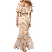 Hawaii Anthurium Tiare Pikake Lei Family Matching Mermaid Dress and Hawaiian Shirt Alani Lauhala Art Pattern