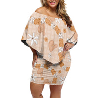 Hawaii Anthurium Tiare Pikake Lei Family Matching Off Shoulder Short Dress and Hawaiian Shirt Alani Lauhala Art Pattern