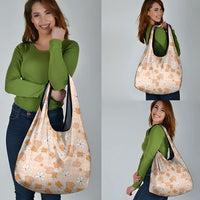 Hawaii Anthurium Tiare Pikake Lei Grocery Bag Alani Lauhala Art Pattern