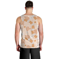 Hawaii Anthurium Tiare Pikake Lei Men Tank Top Alani Lauhala Art Pattern