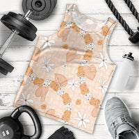 Hawaii Anthurium Tiare Pikake Lei Men Tank Top Alani Lauhala Art Pattern