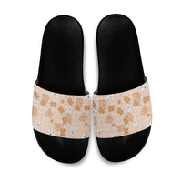 Hawaii Anthurium Tiare Pikake Lei Slide Sandals Alani Lauhala Art Pattern