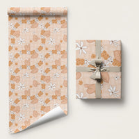 Hawaii Anthurium Tiare Pikake Lei Wrapping Paper Alani Lauhala Art Pattern