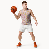 Hawaii Anthurium Tiare Pikake Lei Basketball Jersey Akala Lauhala Art Pattern LT01 - Polynesian Pride