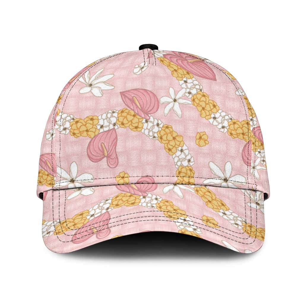 Hawaii Anthurium Tiare Pikake Lei Classic Cap Akala Lauhala Art Pattern