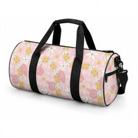 Hawaii Anthurium Tiare Pikake Lei Duffle Bag Akala Lauhala Art Pattern