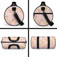 Hawaii Anthurium Tiare Pikake Lei Duffle Bag Akala Lauhala Art Pattern
