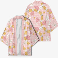 Hawaii Anthurium Tiare Pikake Lei Kimono Akala Lauhala Art Pattern