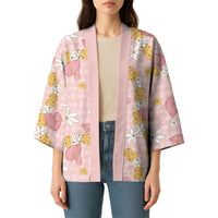 Hawaii Anthurium Tiare Pikake Lei Kimono Akala Lauhala Art Pattern