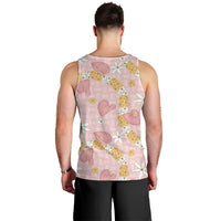 Hawaii Anthurium Tiare Pikake Lei Men Tank Top Akala Lauhala Art Pattern