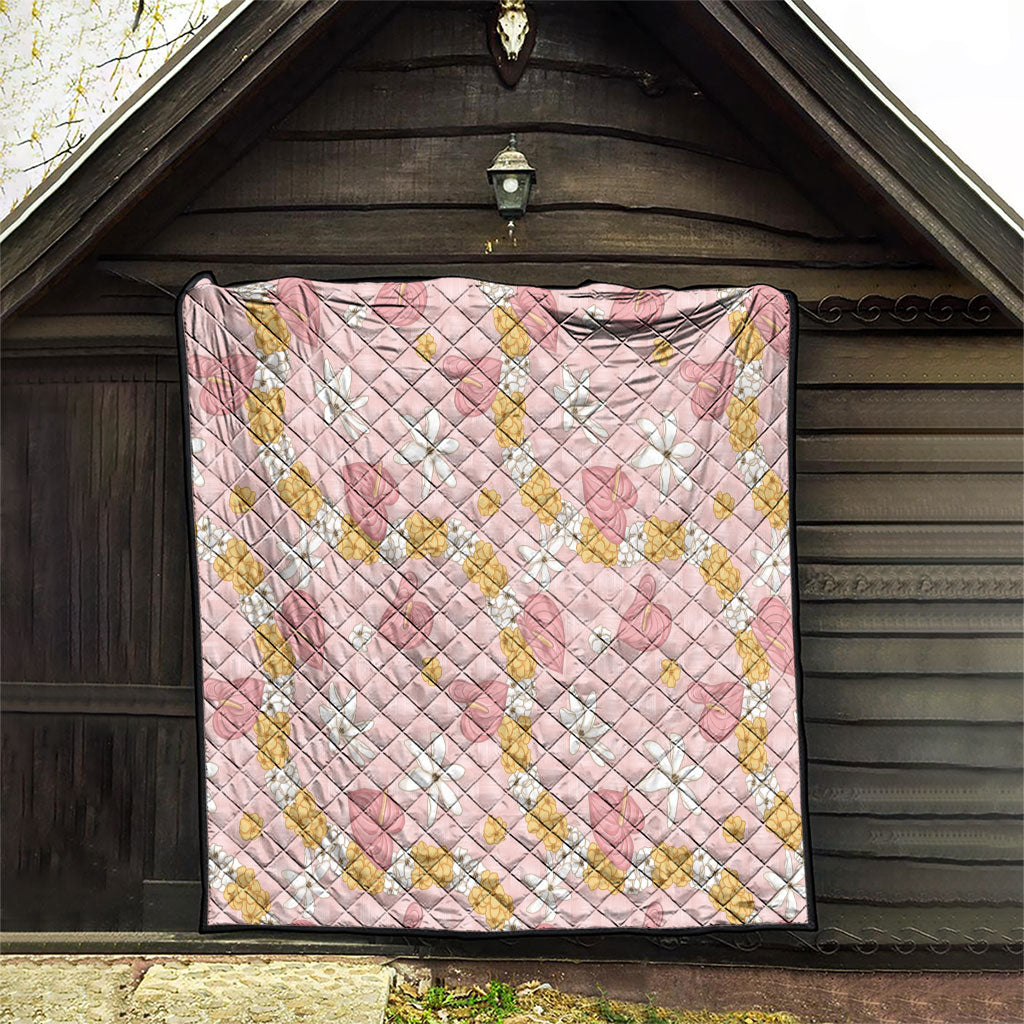 Hawaii Anthurium Tiare Pikake Lei Quilt Akala Lauhala Art Pattern LT01 - Polynesian Pride