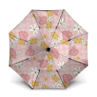 Hawaii Anthurium Tiare Pikake Lei Umbrella Akala Lauhala Art Pattern