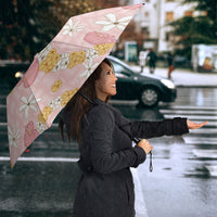 Hawaii Anthurium Tiare Pikake Lei Umbrella Akala Lauhala Art Pattern