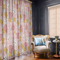 Hawaii Anthurium Tiare Pikake Lei Window Curtain Akala Lauhala Art Pattern