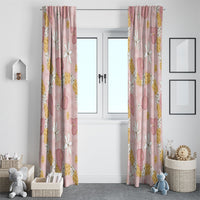 Hawaii Anthurium Tiare Pikake Lei Window Curtain Akala Lauhala Art Pattern