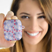 Hawaii Anthurium Tiare Pikake Lei AirPods Case Poni Lauhala Art Pattern