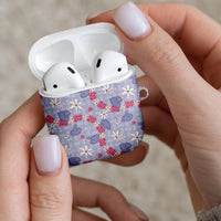 Hawaii Anthurium Tiare Pikake Lei AirPods Case Poni Lauhala Art Pattern