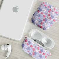 Hawaii Anthurium Tiare Pikake Lei AirPods Case Poni Lauhala Art Pattern